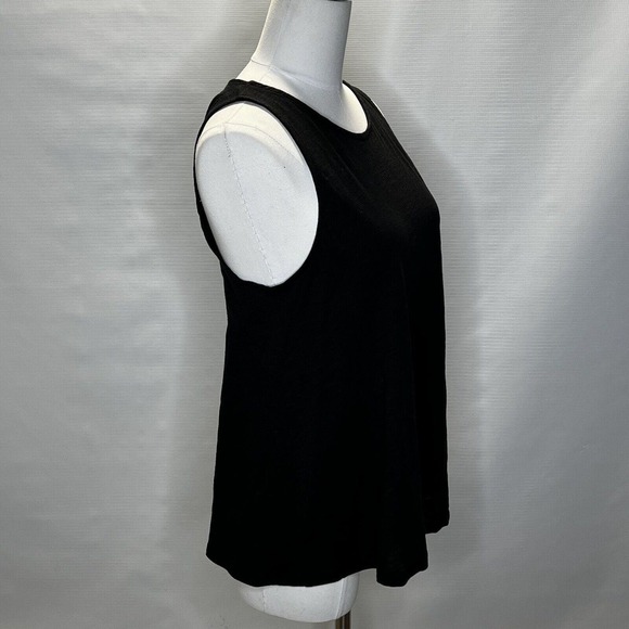Ro & De Anthropologie Back Bow Tie Tank Shirt Blouse Top Black Medium NEW $58 - Picture 3 of 10